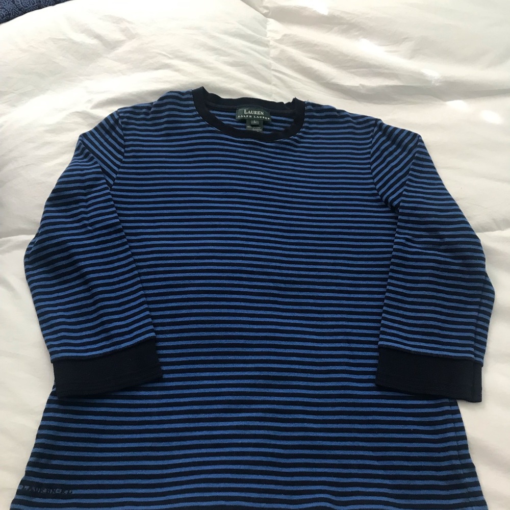 Lauren by Ralph Lauren Striped Woman’s Long Sleeved tee Size L